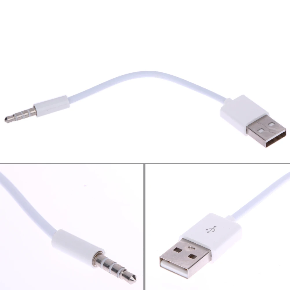 1/2/5pcs Charger Data USB 3.5mm Sync Audio Cable for iPod Shuffle 3rd 4th Gen