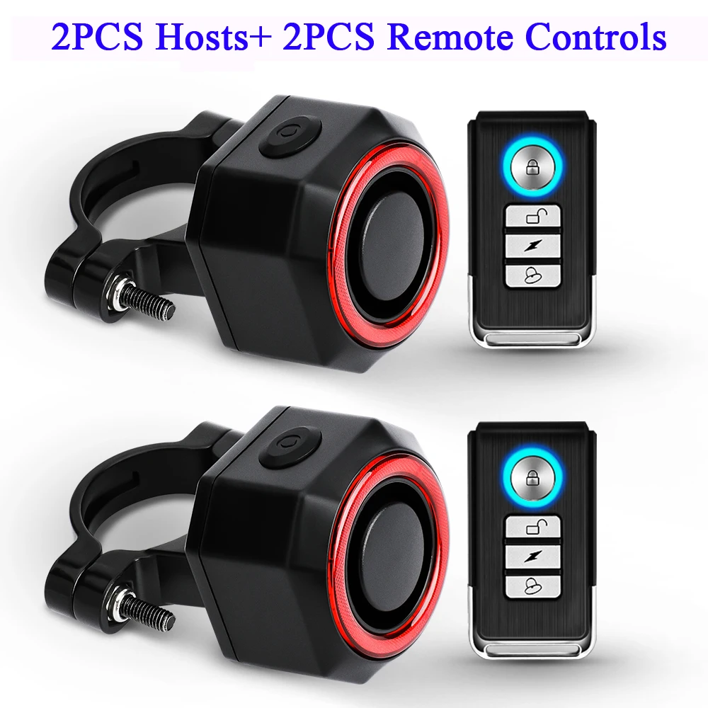 New Bicycle Alarm Taillight Waterproof Smart Auto Brake Sensing Tail Lamp Remote Control USB Charge Bike Rear Light