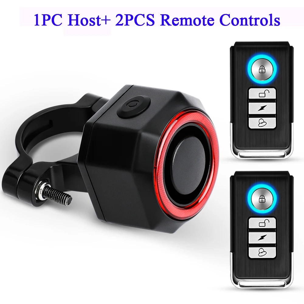 New Bicycle Alarm Taillight Waterproof Smart Auto Brake Sensing Tail Lamp Remote Control USB Charge Bike Rear Light