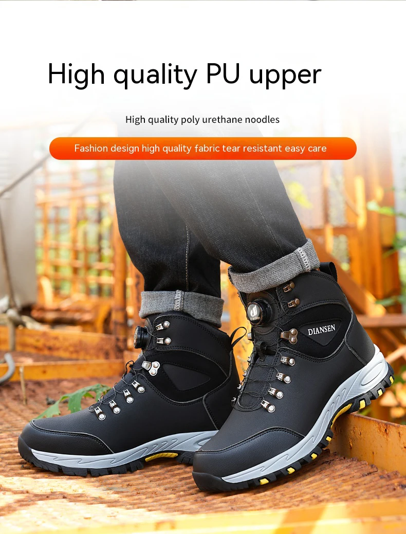 Rotating Button Safety Shoes Men Work Sneakers Indestructible Shoes Puncture-Proof Protective Shoes Work Boots Tactical Boots