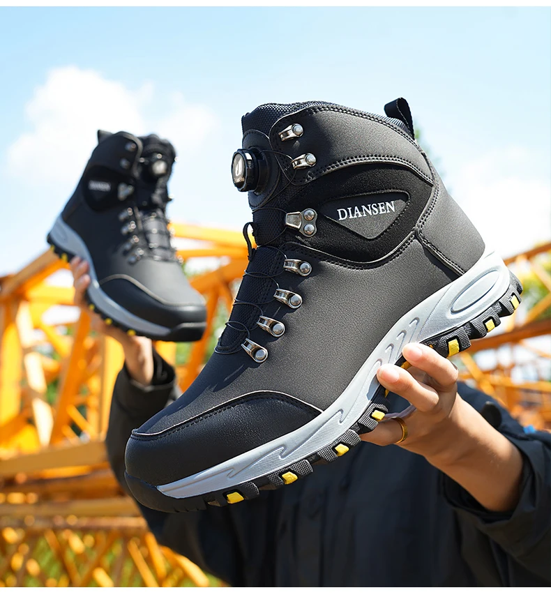 Rotating Button Safety Shoes Men Work Sneakers Indestructible Shoes Puncture-Proof Protective Shoes Work Boots Tactical Boots