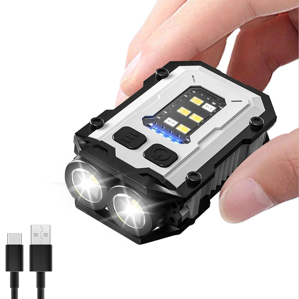Powerful Pocket Torch Light Magnetic Flashlight Super Bright LED Multifunctional Linterna COB LED EDC Mini Keychain Flashlight