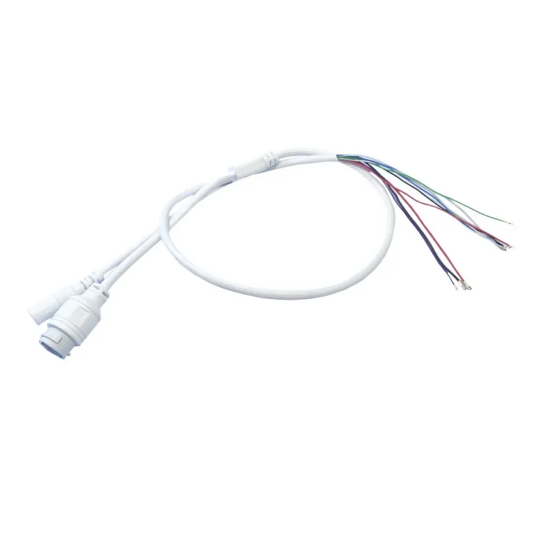 CCTV POE IP network Camera PCB Module video power cable 60cm RJ45 female connector with Terminlas