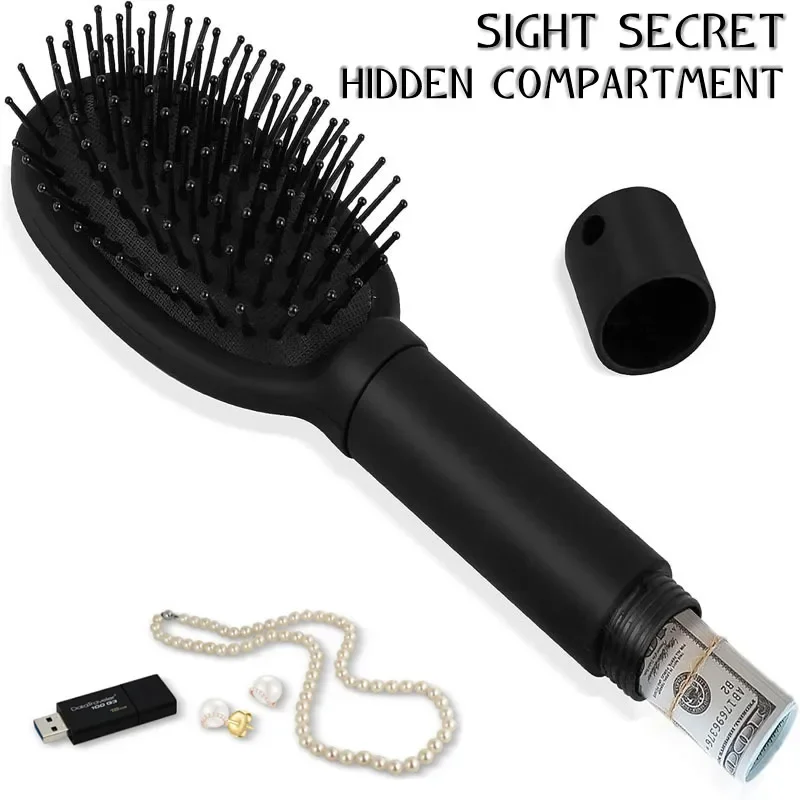 Creative Hair Comb Hidden Storage Secret Sight Diversion Compartment Concealment Travel Stash Safe Hide Cash Ring Necklace