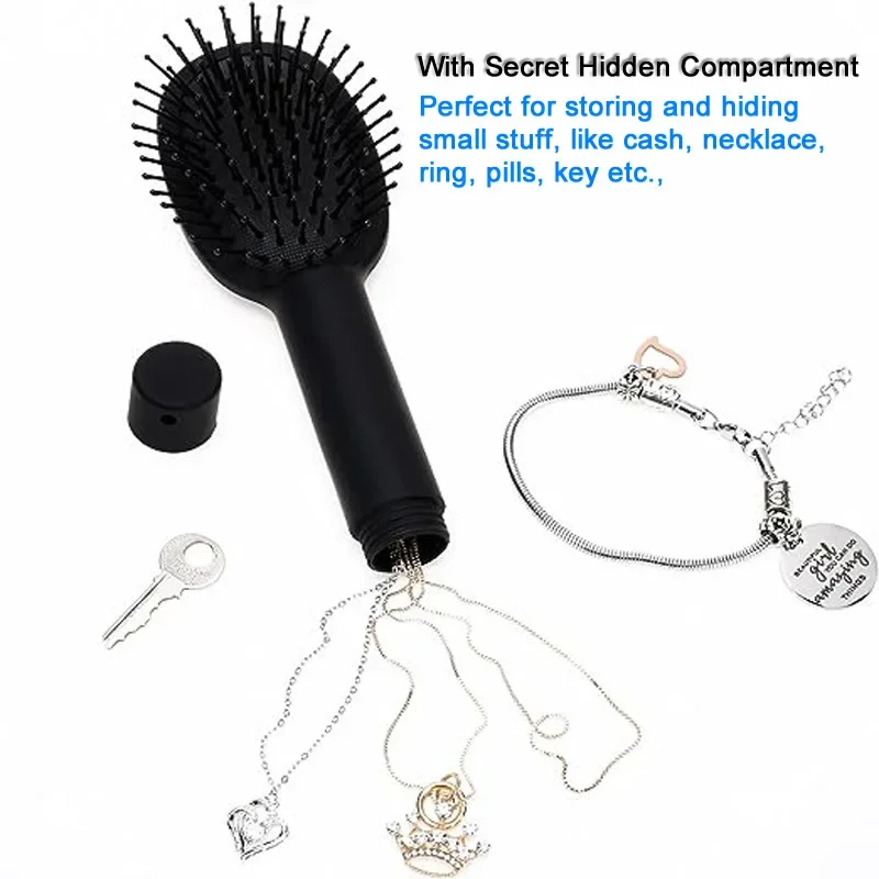 Creative Hair Comb Hidden Storage Secret Sight Diversion Compartment Concealment Travel Stash Safe Hide Cash Ring Necklace
