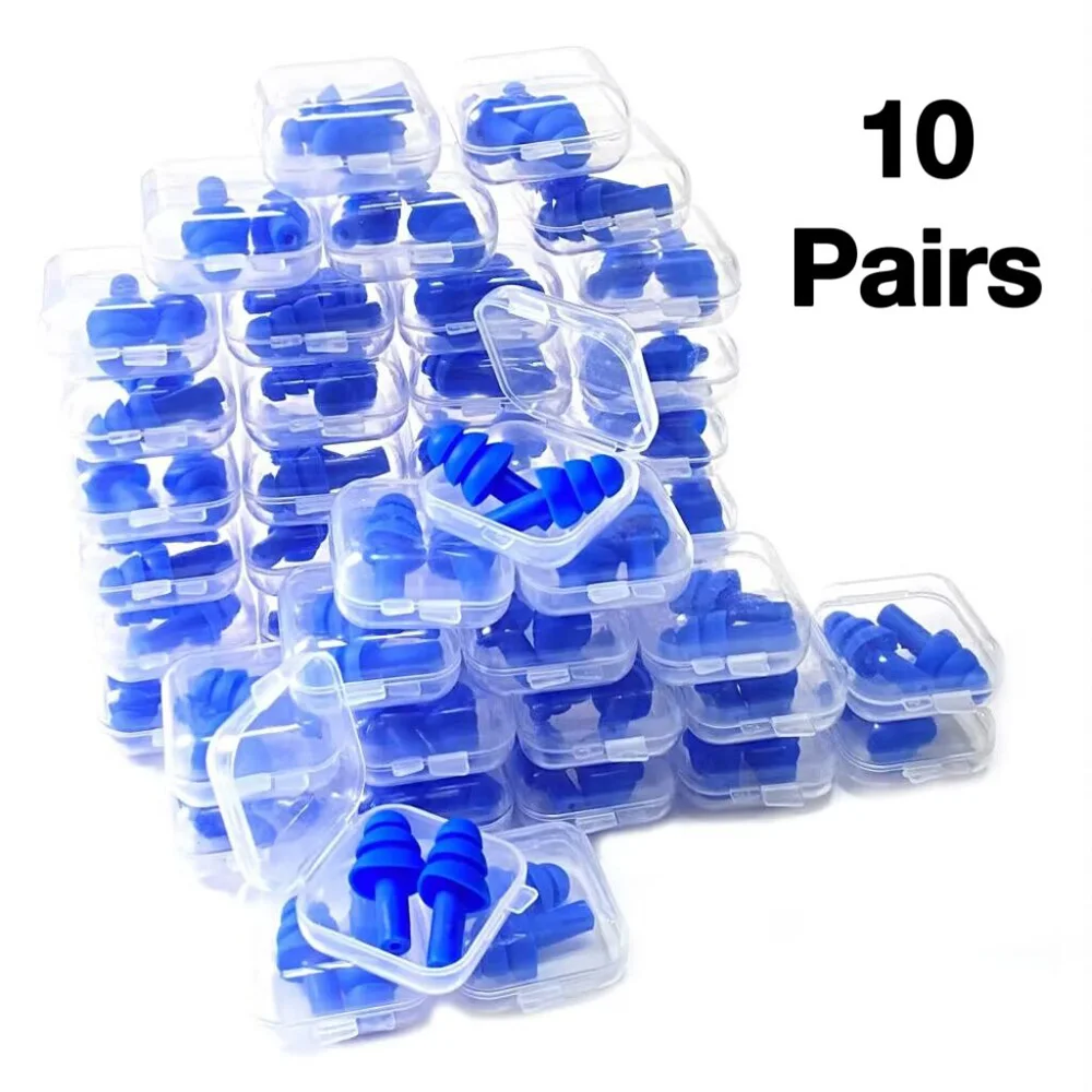 Soft Silicone Earplugs Waterproof Swimming Ear Plugs Reusable Noise Reduction Sleeping Ear Plugs Hearing Protector With Box