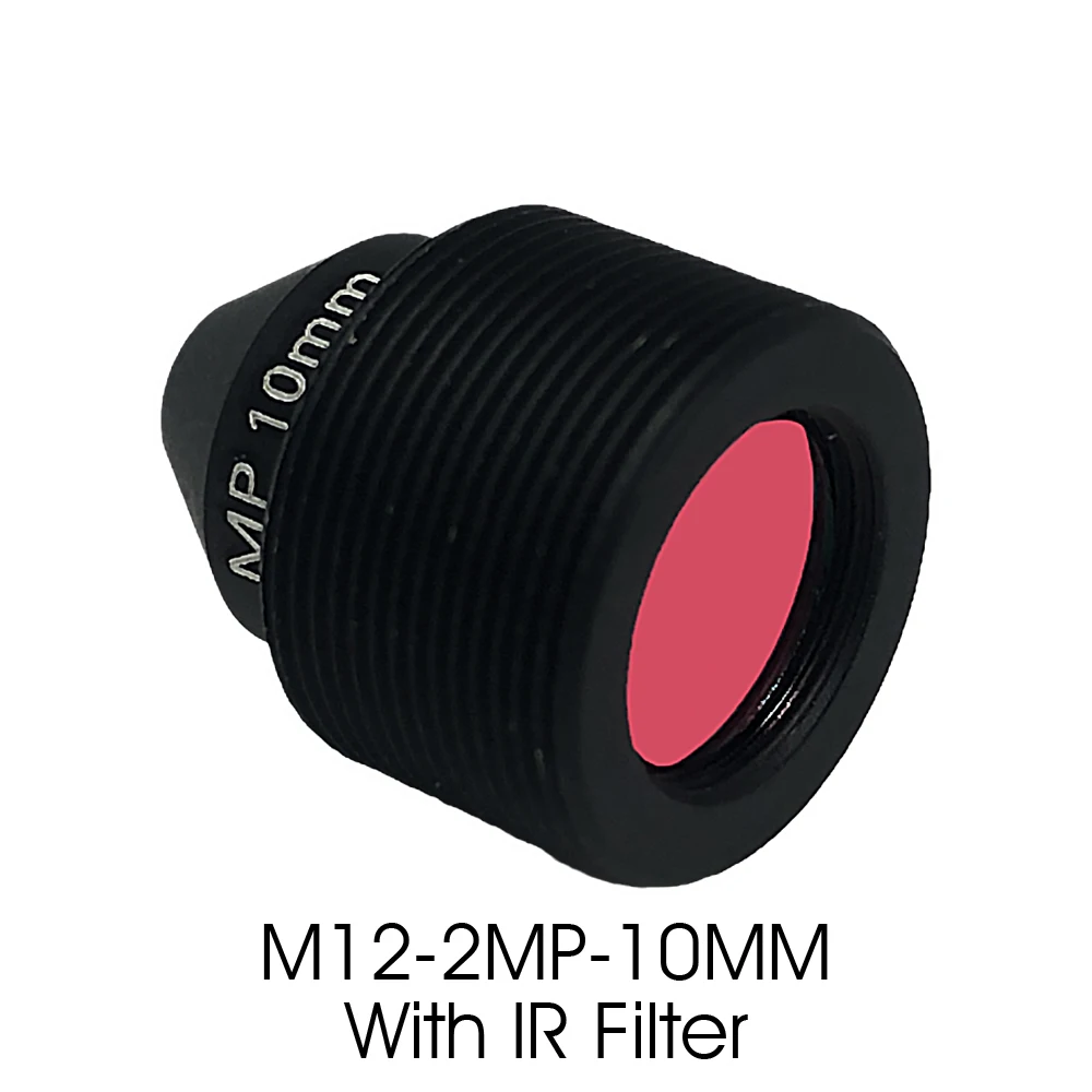 HD 2.0Megapixel 10mm Lens M12 Pinhole Lens Built with IR Filter for CCTV Cameras, Mount M12*P0.5, F1.6