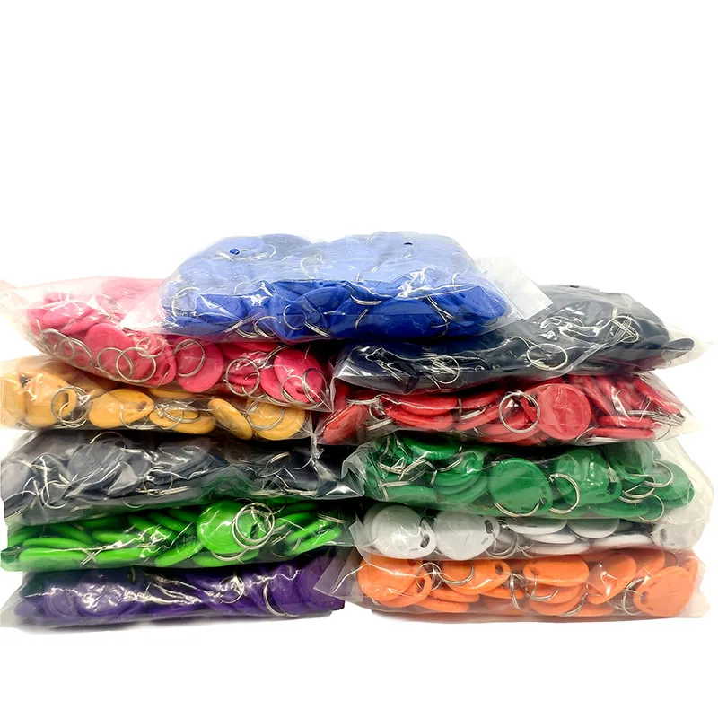 100pcs 125KHz RFID Key Fob Proximity RFID Tag Card Keyfob Access Control Smart Card Keychain ID only reade