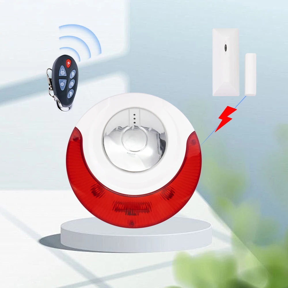 Meian Focus 110dB Siren Alarm, Home Security Alarm System, 433MHz Wireless Sirena Alarm for Home, Smart Life Security Protection