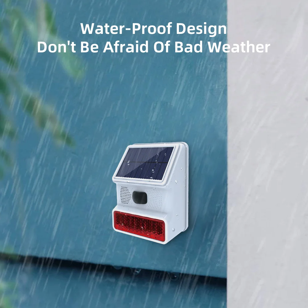 TAIBOAN 433MHz Wireless Solar Strobe Siren Waterproof Alarm Horn For Tuya PG103 107 G30 G50 Home Burglar Wifi GSM Alarm System