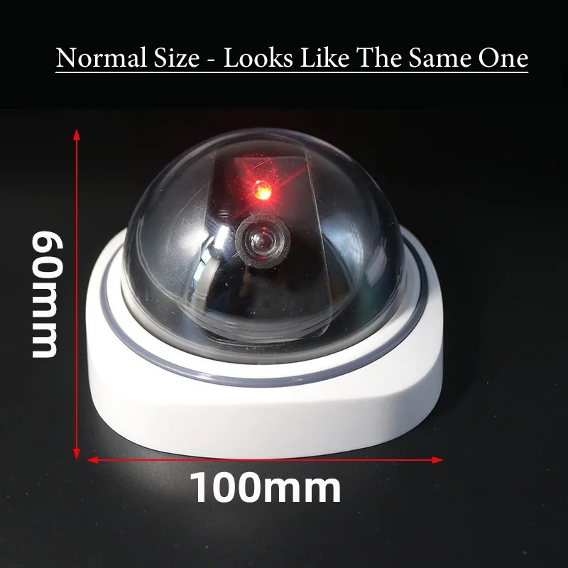 Creative Fake White Dome Camera Dummy CCTV Camera Flashing Red Led Power Via 2AAA Battery Scare Surveillance Security System