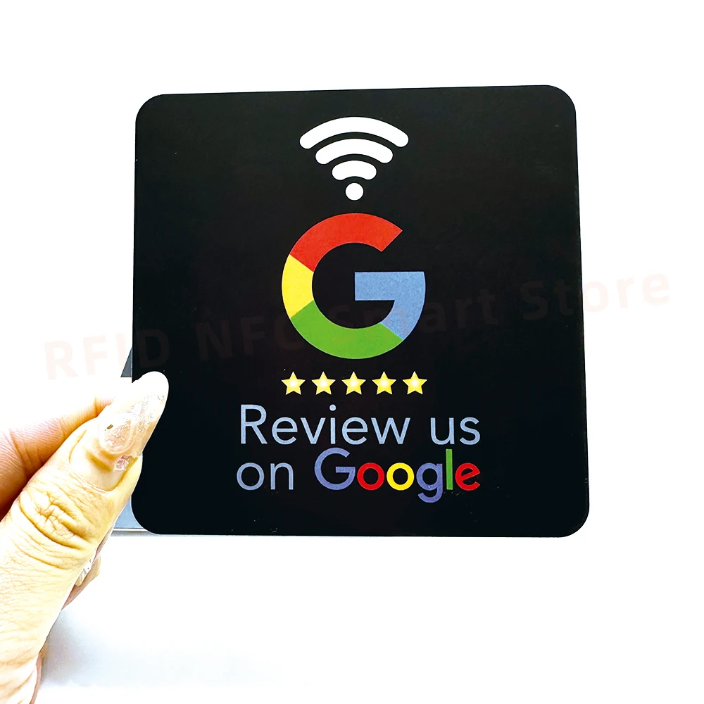 Big Review Us on Google Reviews 13.56MHz Programmable Waterproof NFC Tap Card NT/AG213 144bytes NFC-Enabled Google Reviews Cards