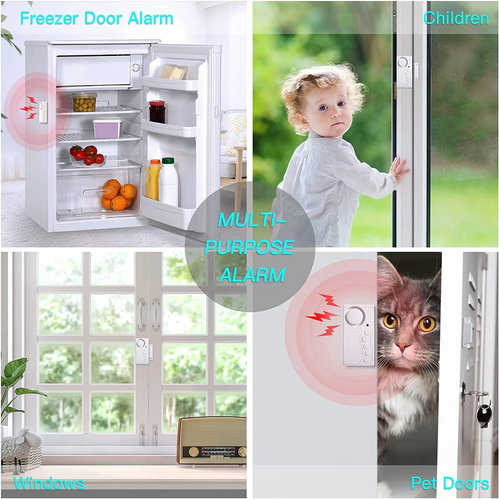 New Freezer Door Alarm with Delay 3/15/30/60 Seconds Adjustable Delay Refrigerator Alarm Wireless Door Open Ala