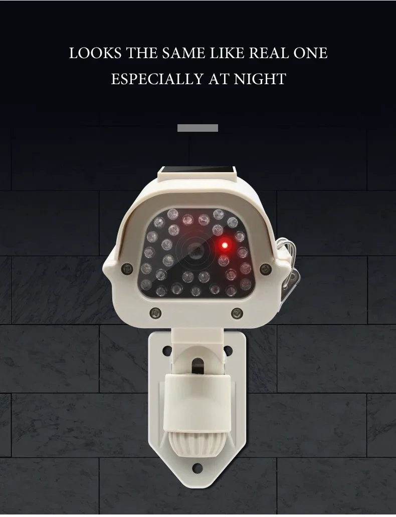Solar Powered Waterproof Fake Camera Red Flashing Leds For Home Office Surveillance System Scare Theft Dummy CCD Security Camera