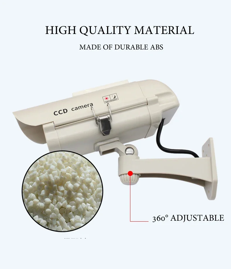 Solar Powered Waterproof Fake Camera Red Flashing Leds For Home Office Surveillance System Scare Theft Dummy CCD Security Camera