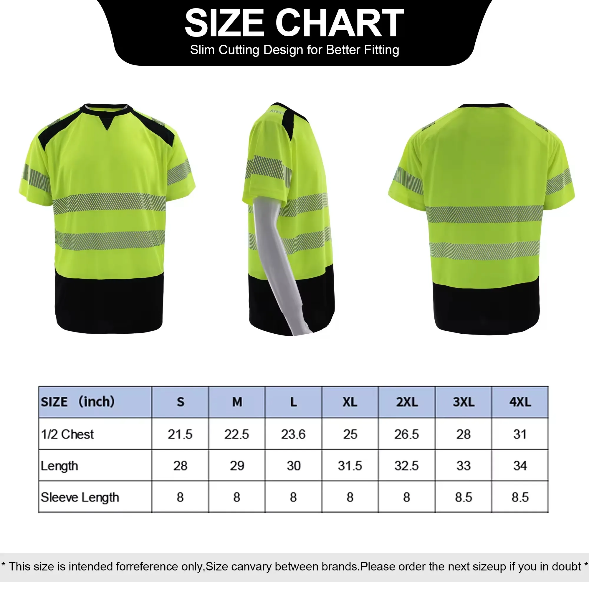 New Arrival Short Sleeve Safety T Shirt Orange High Visibility Reflective Shirt with Pockets Hi Vis Work Shirt