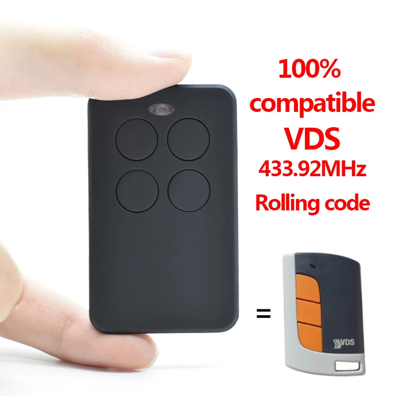 Clone VDS Remote Control VDS ECO-R / TRQ P Garage Door Remote Control 433.92MHz Garage Door Opener Handheld Wireless Transmitter