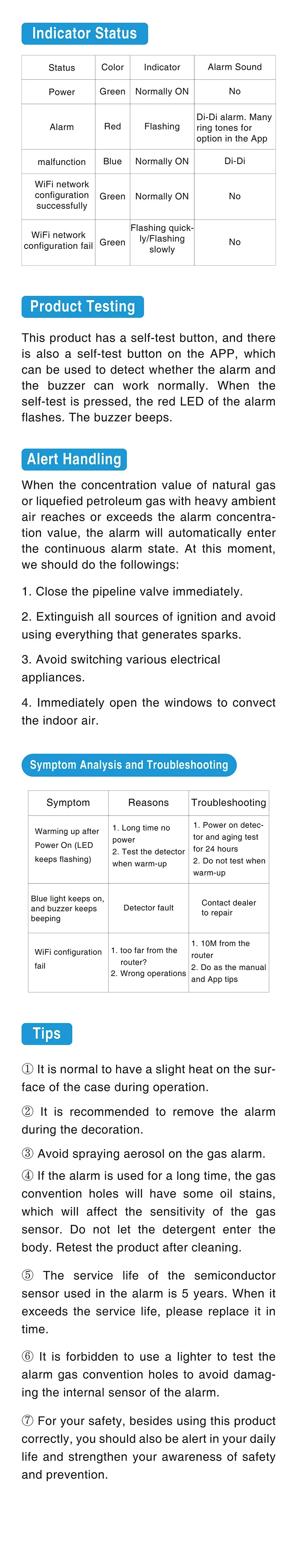 Smart Gas Monitoring, Real-Time Detection, Safeguard Your Home, Tuya Zigbee Gas Detector, Compatible With Alexa And Google Home.