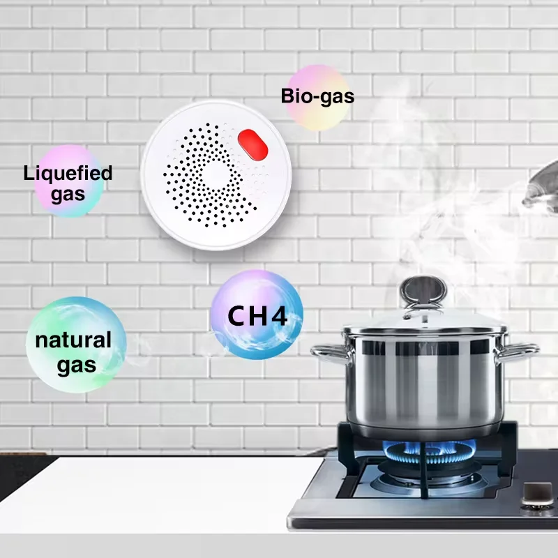 Smart Gas Monitoring, Real-Time Detection, Safeguard Your Home, Tuya Zigbee Gas Detector, Compatible With Alexa And Google Home.