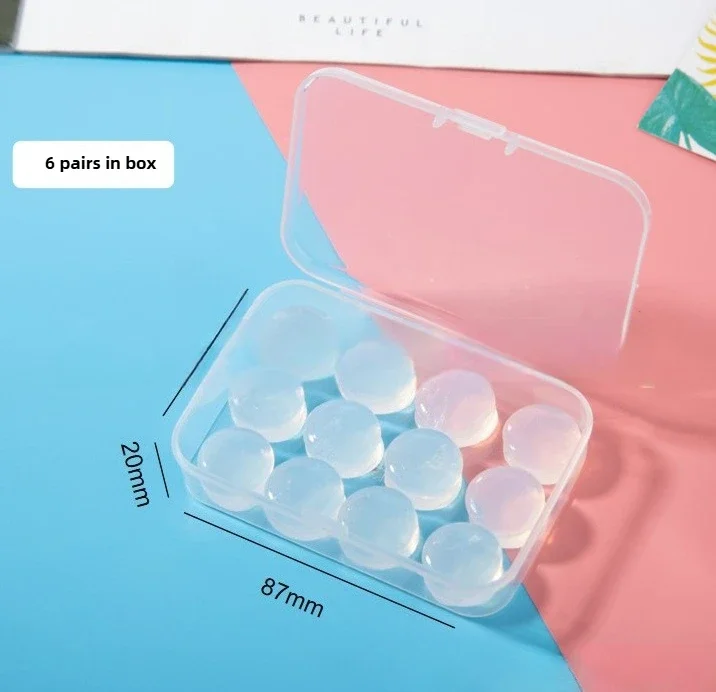 Upgraded silicone earplugs 2.5g swimming waterproof noise-reducing sleep 2 pieces 6 pieces 12 pieces