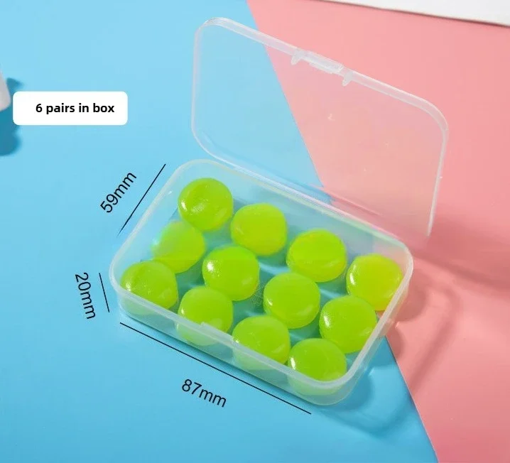 Upgraded silicone earplugs 2.5g swimming waterproof noise-reducing sleep 2 pieces 6 pieces 12 pieces