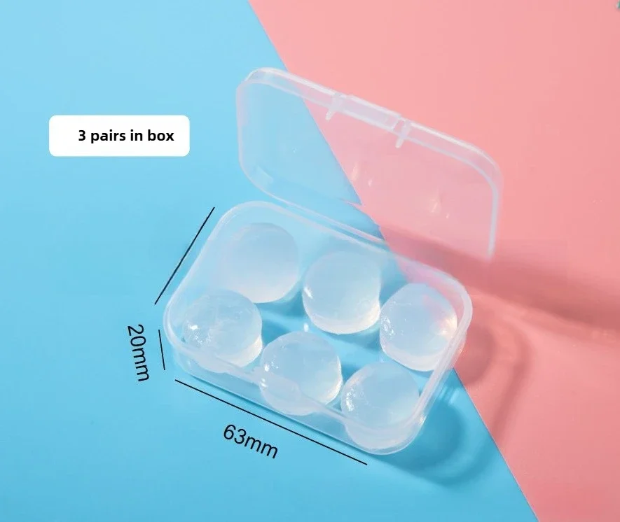 Upgraded silicone earplugs 2.5g swimming waterproof noise-reducing sleep 2 pieces 6 pieces 12 pieces