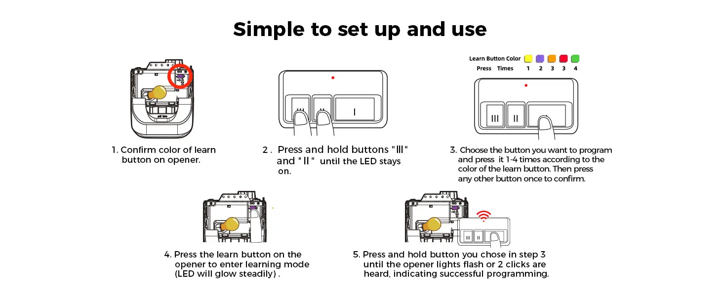 For 893MAX Remote Control Garage Door Opener 3 Button For 891MAX 892MAX 890MAX 895MAX 891LM 892LM 893LM