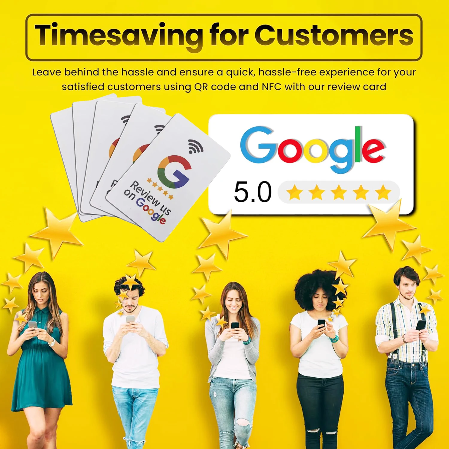 1Pc Reusable Review Tap Card Google Reviews Tap NFC Card Review Us on Google Tap Card Enhances SEO Saves Time User-Friendly