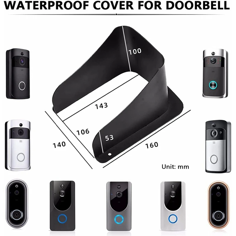 Outdoor Rainproof Cover Waterproof Case Plastic Rain Protector Protection Access Control Keypad Doorbell Card Reader Sun Shell
