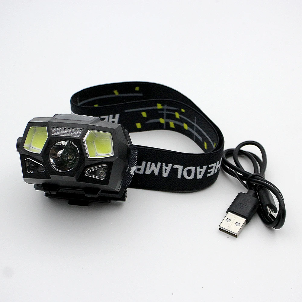 JOAXOR Tactical FAST MICH Helmet Light Signal Light Sensor Headlamp USB Charging Waterproof Light Hunting Fishing Headlight