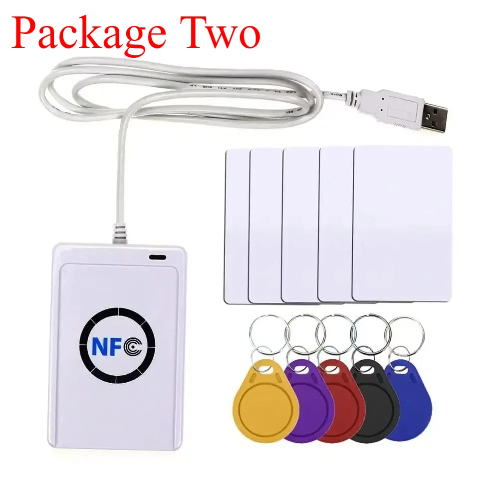 NFC Reader USB ACR122U contactless smart ic Card and writer rfid copier Copier Duplicator 5pcs UID Changeable Tag Card Key Fob