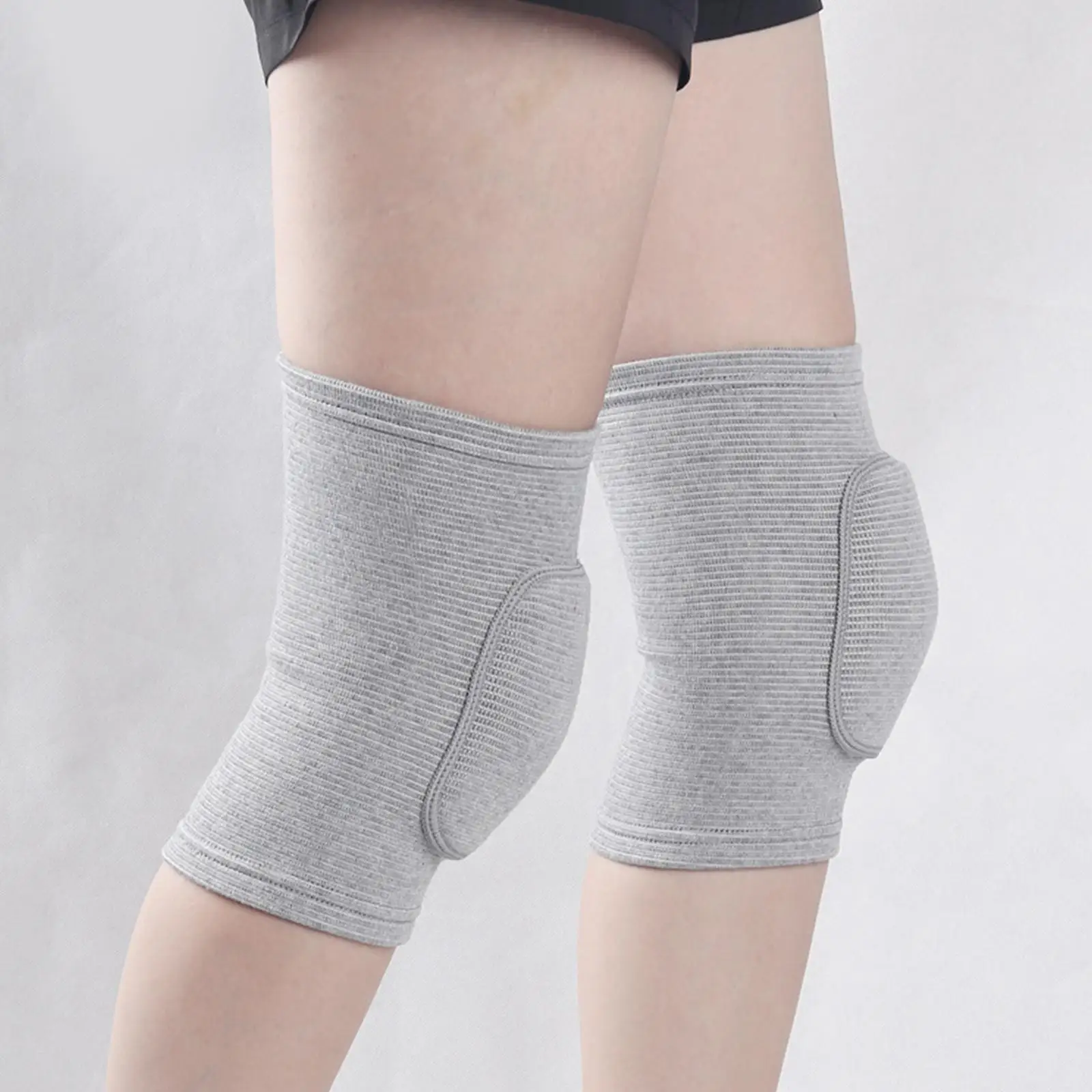 1 Pair Sports Compression Knee Pads Elastic Knee Protector Thickened Sponge Knees Brace Support For Dancing Workout Training