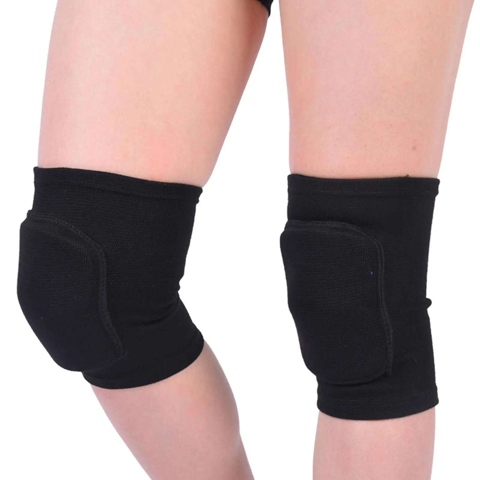 1 Pair Sports Compression Knee Pads Elastic Knee Protector Thickened Sponge Knees Brace Support For Dancing Workout Training