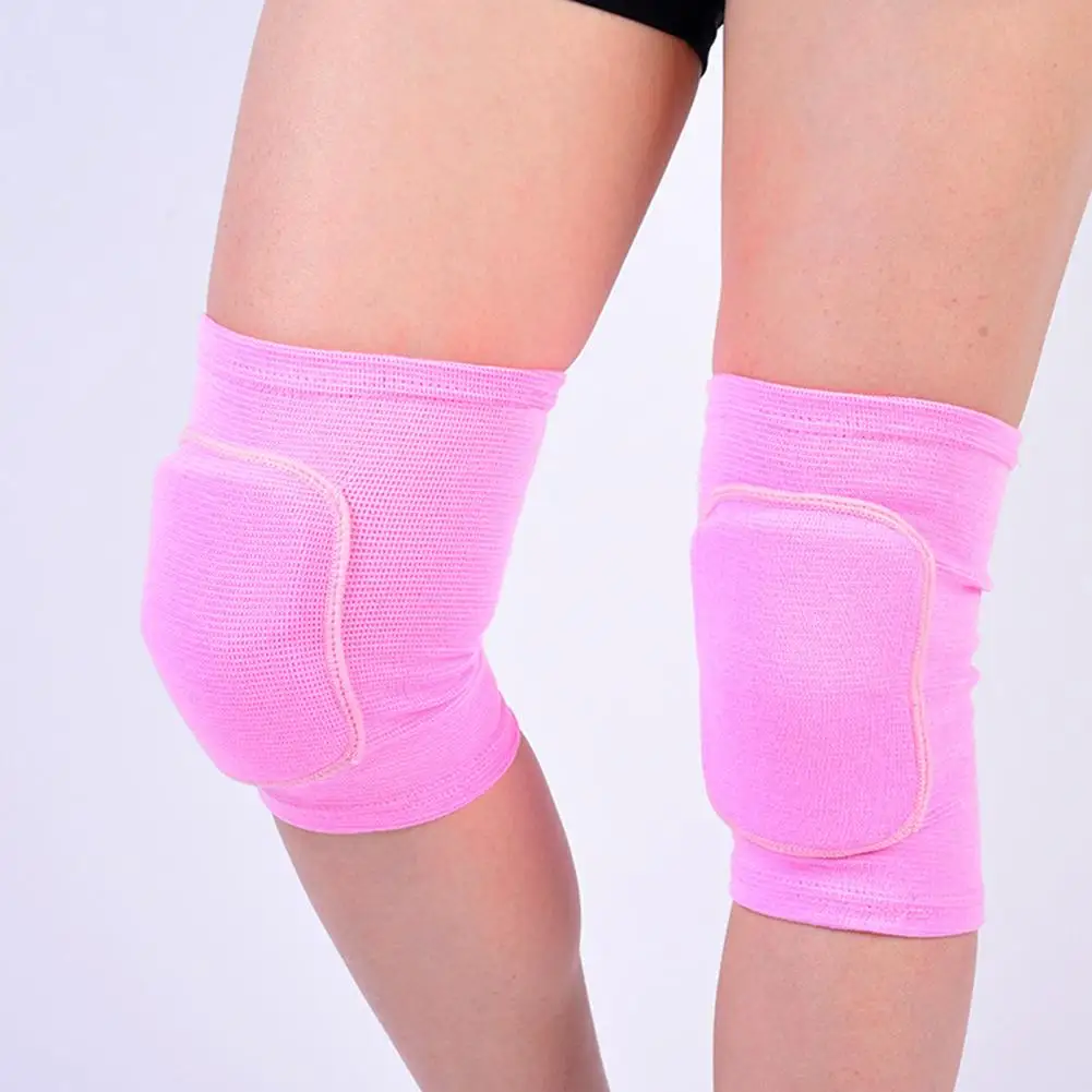 1 Pair Sports Compression Knee Pads Elastic Knee Protector Thickened Sponge Knees Brace Support For Dancing Workout Training