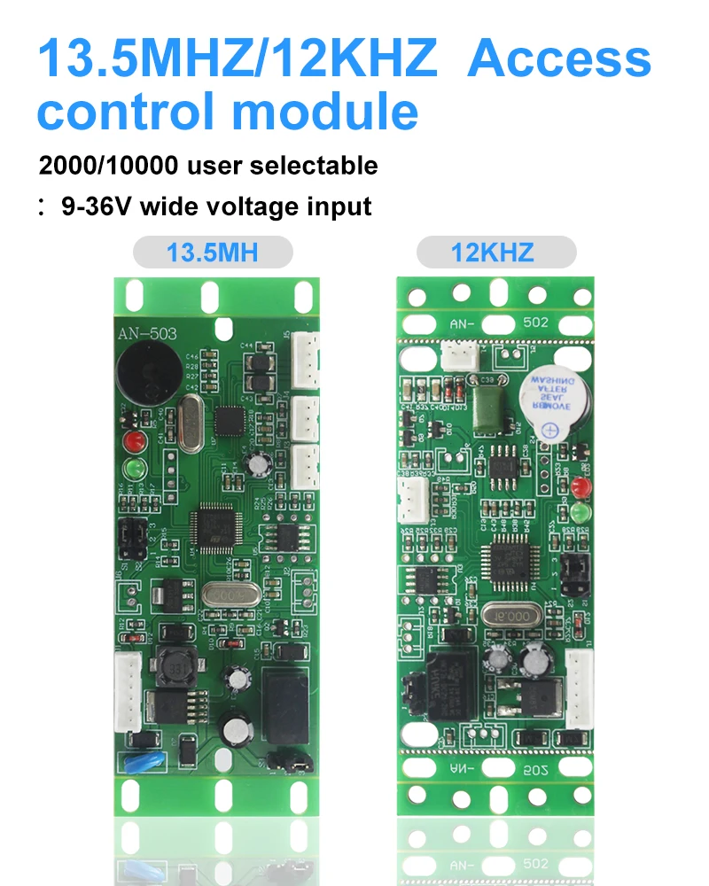 125Khz/13.56Mhz Proximity Rfid Reader Access Control PCB Board intercom module Embedded Access Control module 15000 user