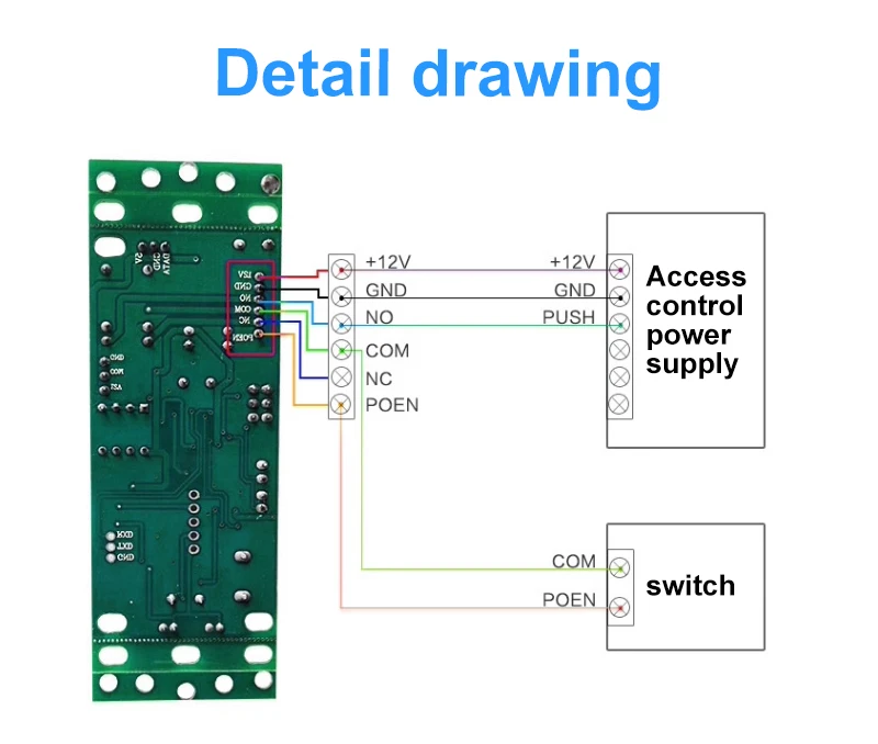 125Khz/13.56Mhz Proximity Rfid Reader Access Control PCB Board intercom module Embedded Access Control module 15000 user