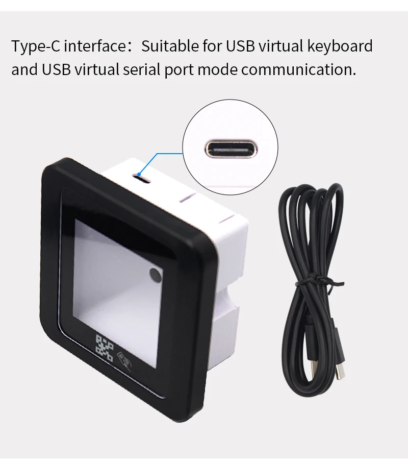 QR Code RFID Reader 125khz EM 13.56mhz MF Access Card Reader Scanner USB/Wiegand/RS232/485 2D QRCode BarCode Scanner
