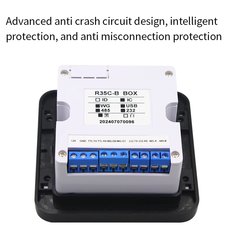 QR Code RFID Reader 125khz EM 13.56mhz MF Access Card Reader Scanner USB/Wiegand/RS232/485 2D QRCode BarCode Scanner