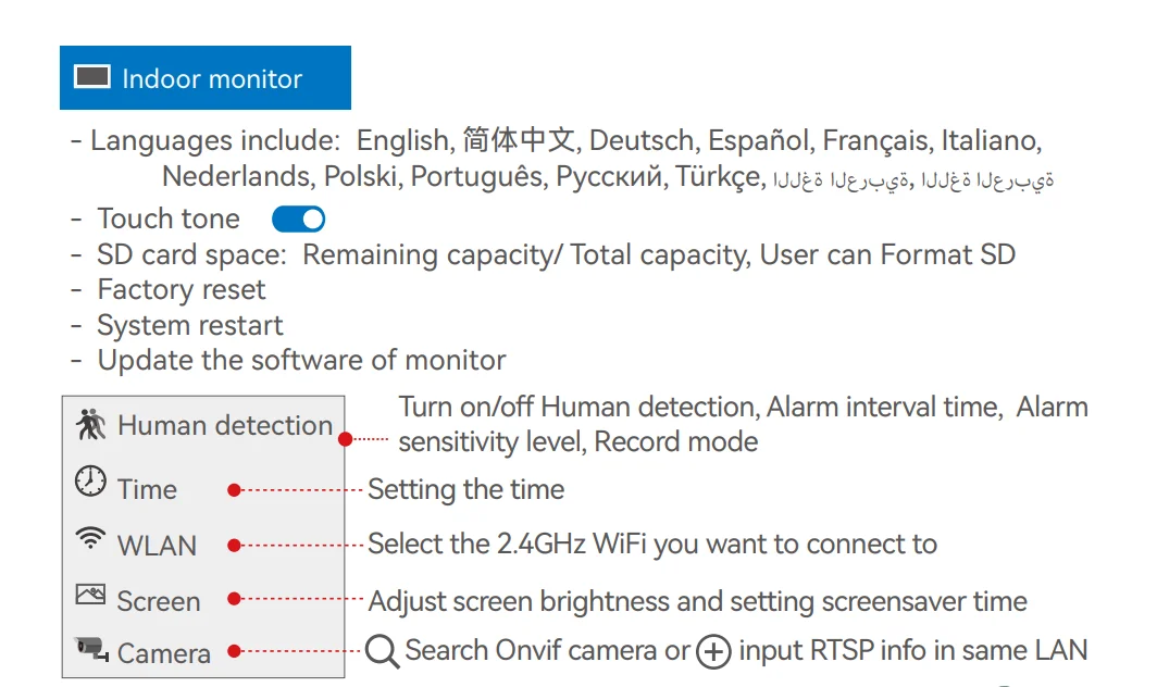 HD 1080P 2 Wire 7/10inch Touch Monitor WiFi Intercom Door Bell Video Intercom System For Home Doorphone Tuya Smart Life APP