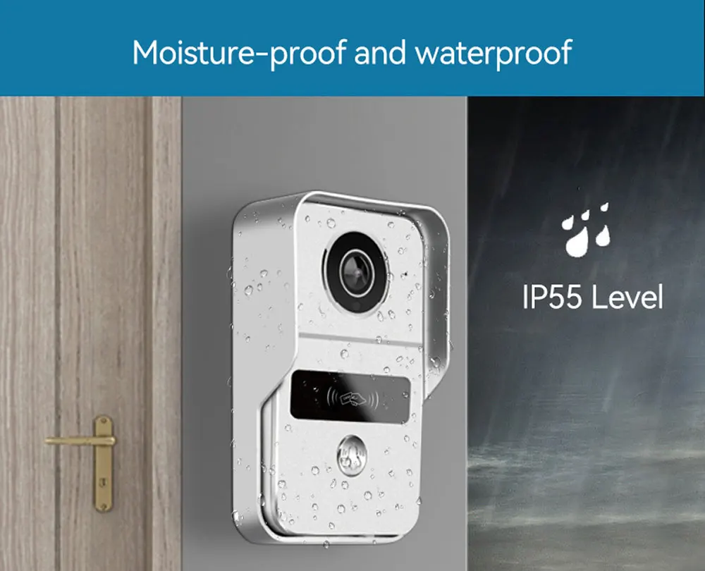 HD 1080P 2 Wire 7/10inch Touch Monitor WiFi Intercom Door Bell Video Intercom System For Home Doorphone Tuya Smart Life APP