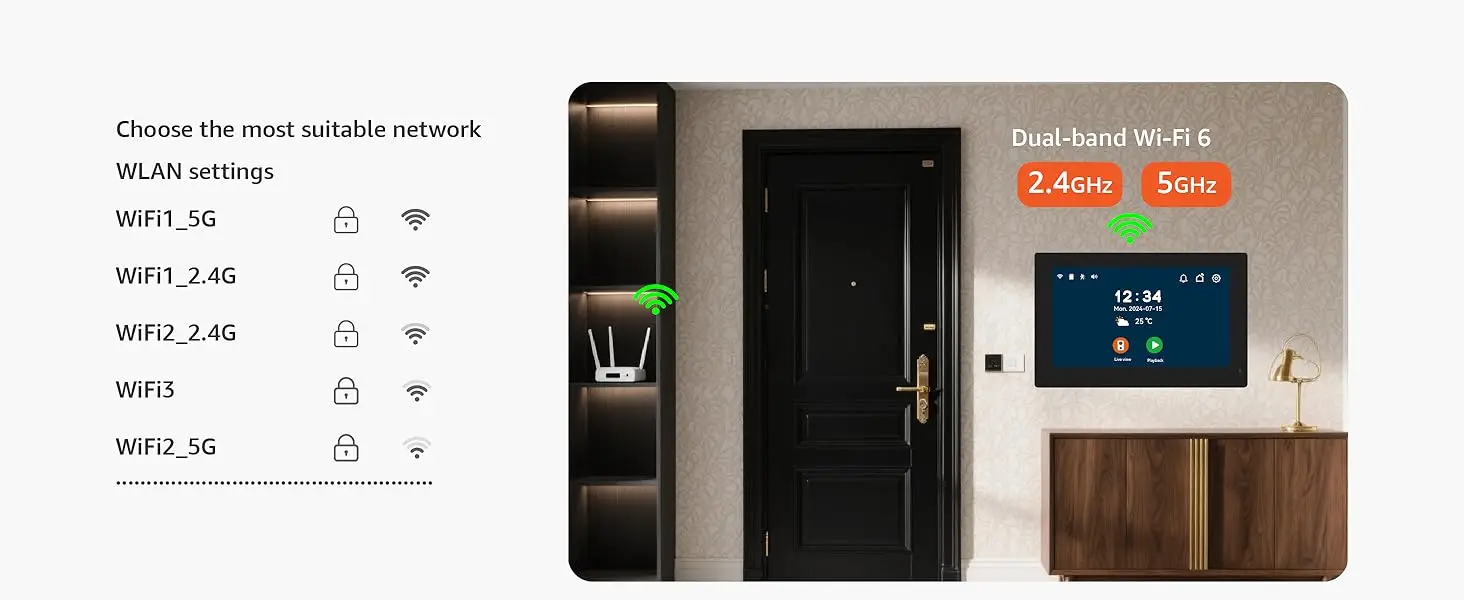 HD 1080P 2 Wire 7/10inch Touch Monitor WiFi Intercom Door Bell Video Intercom System For Home Doorphone Tuya Smart Life APP