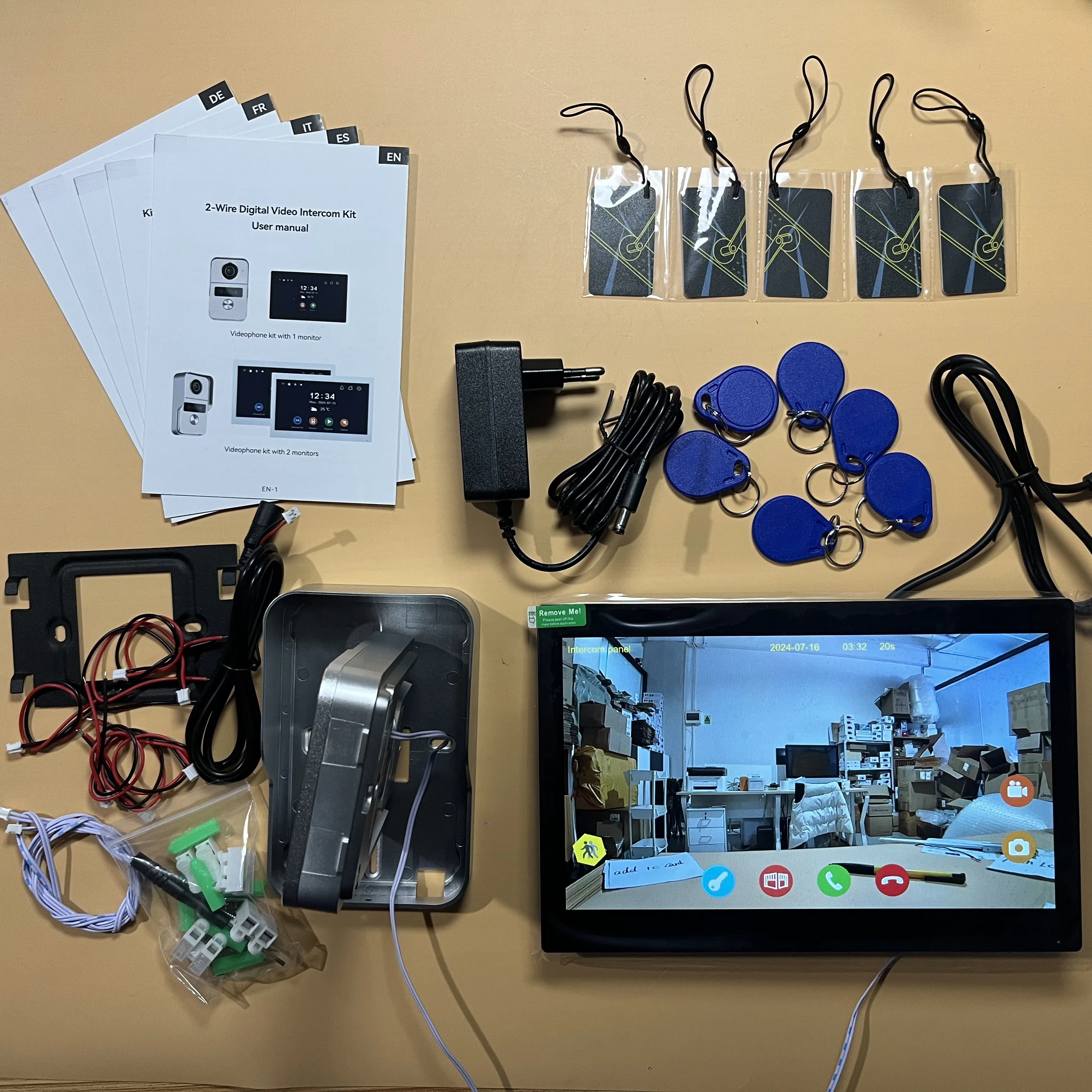 HD 1080P 2 Wire 7/10inch Touch Monitor WiFi Intercom Door Bell Video Intercom System For Home Doorphone Tuya Smart Life APP