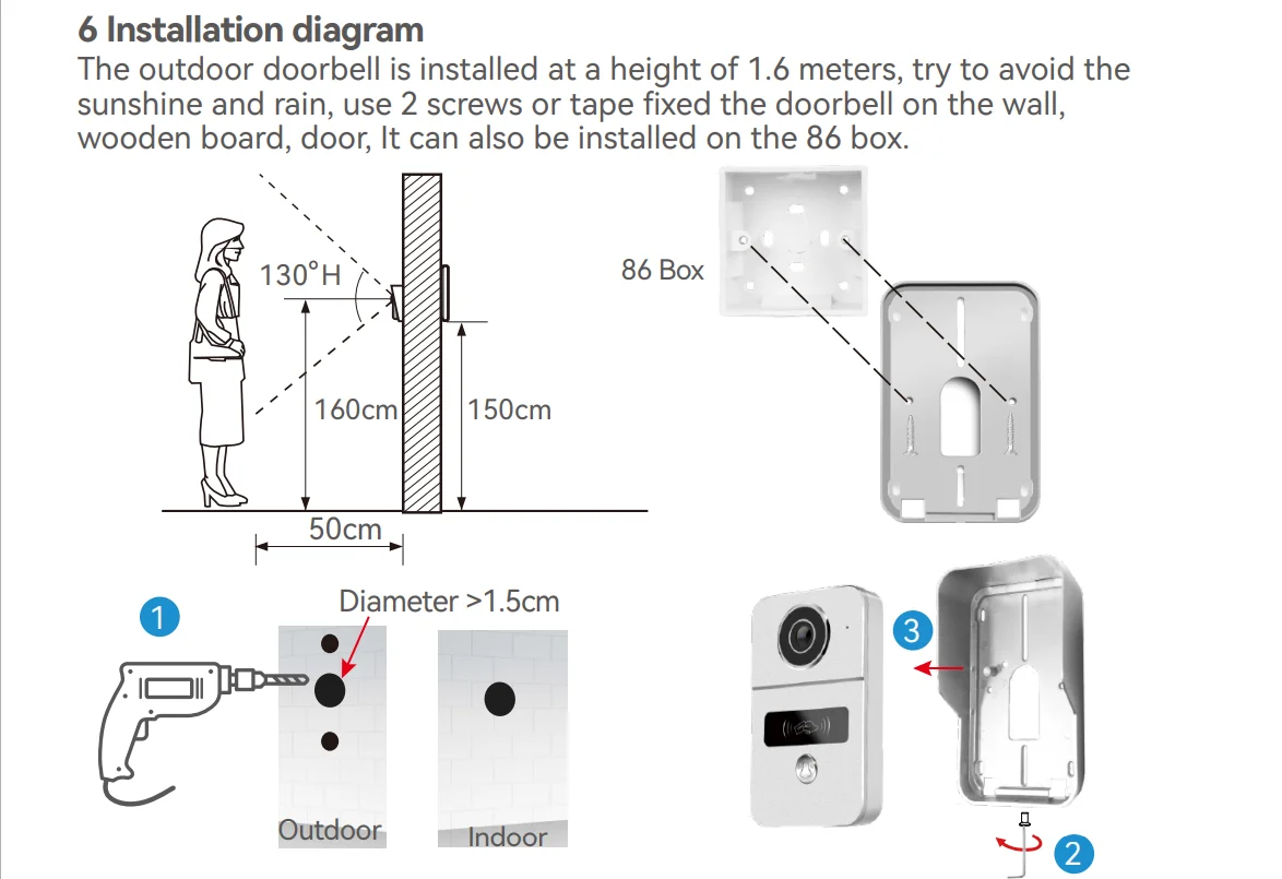 HD 1080P 2 Wire 7/10inch Touch Monitor WiFi Intercom Door Bell Video Intercom System For Home Doorphone Tuya Smart Life APP