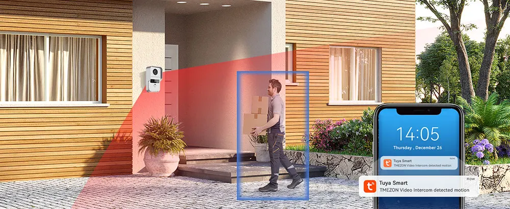HD 1080P 2 Wire 7/10inch Touch Monitor WiFi Intercom Door Bell Video Intercom System For Home Doorphone Tuya Smart Life APP