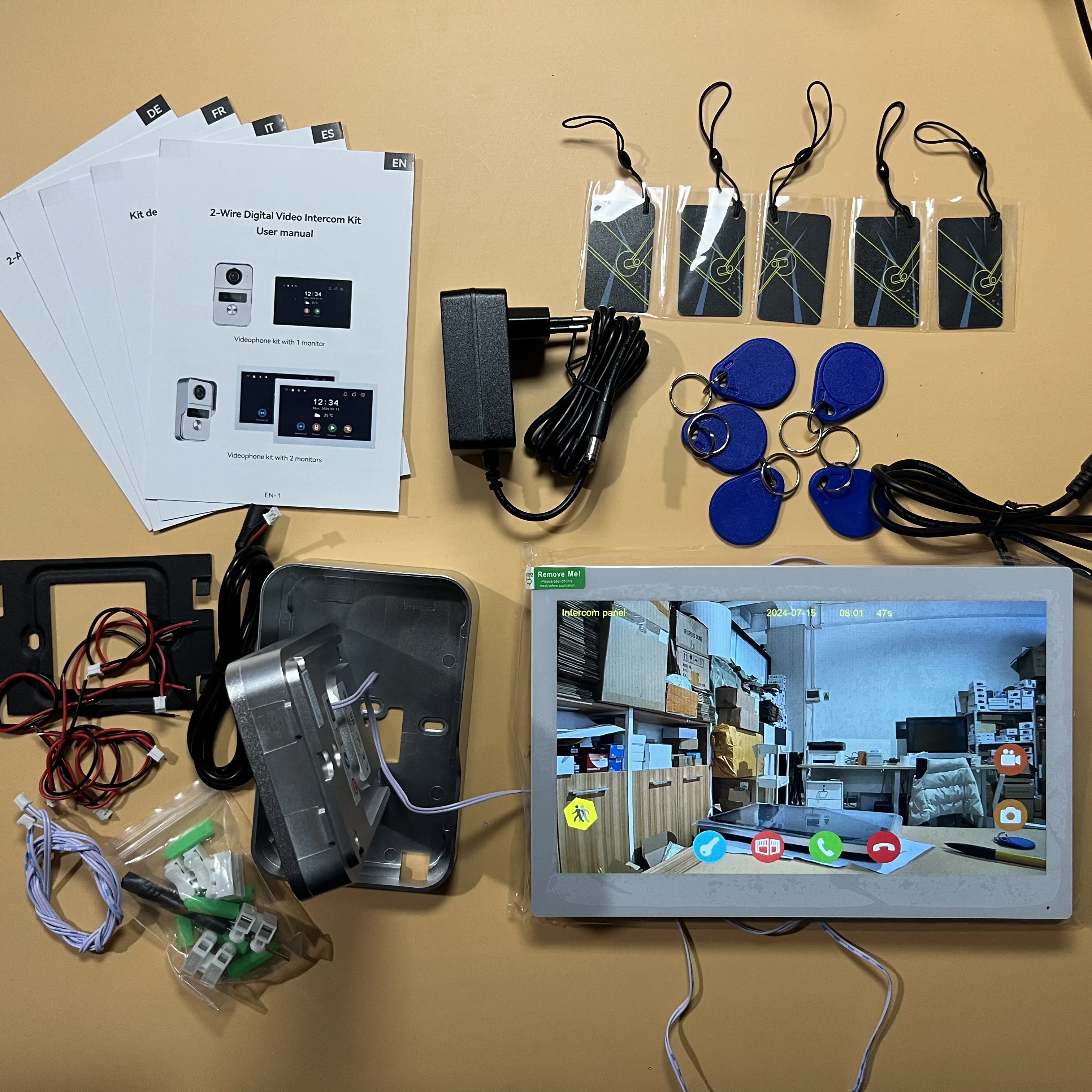 HD 1080P 2 Wire 7/10inch Touch Monitor WiFi Intercom Door Bell Video Intercom System For Home Doorphone Tuya Smart Life APP