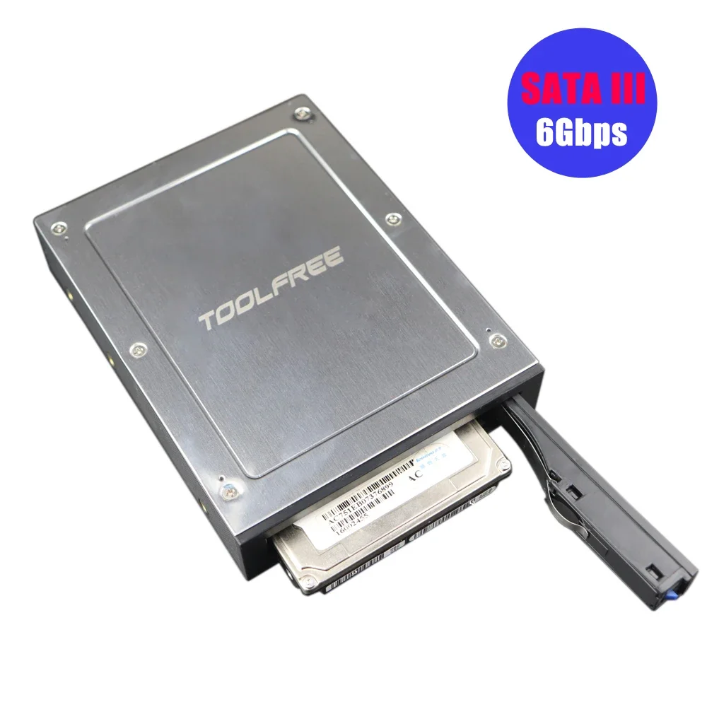 2.5 Inch To 3.5 Inch Internal Floppy Bay SATA III 6Gbps Tray-LESS Mobile Rack for 2.5" HDD SSD Hard Drive Backplane Enclosure