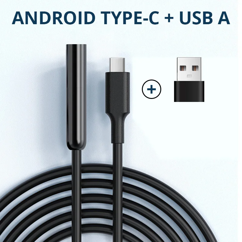 Type-c Android USB Endoscope Camera 7.0mm Soft Cable PC Android Phone Endoscope Pipe Type C Endoscope Inspection Mini Camera