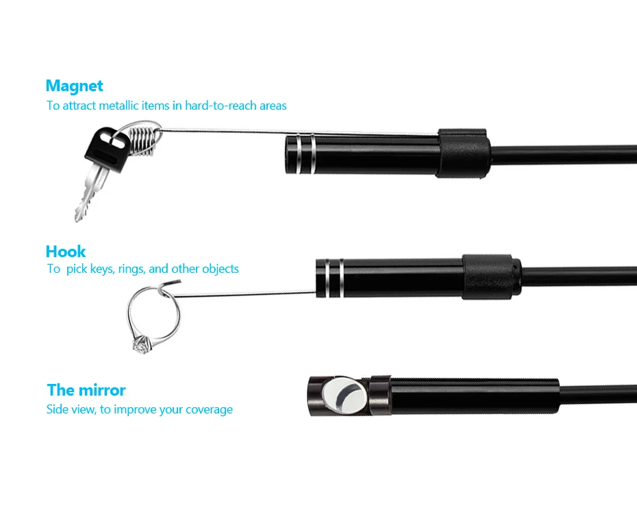 Type-c Android USB Endoscope Camera 7.0mm Soft Cable PC Android Phone Endoscope Pipe Type C Endoscope Inspection Mini Camera