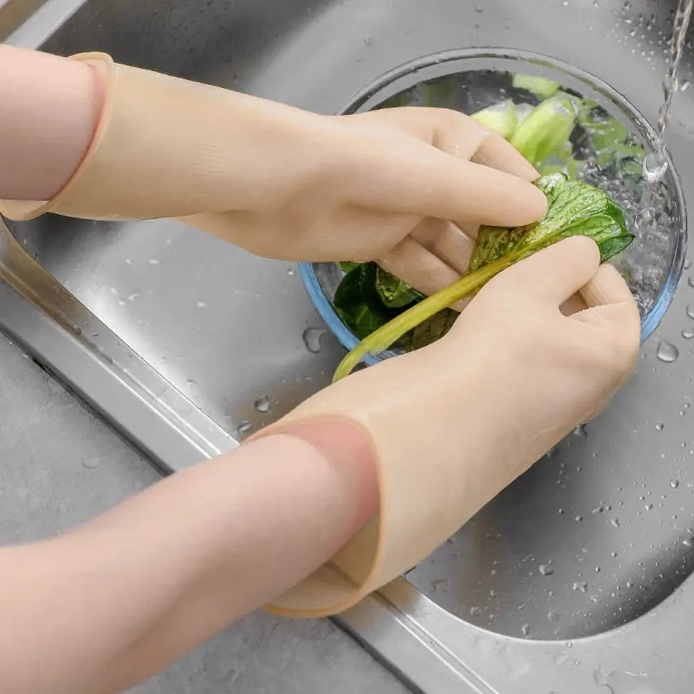 New Thickening 26CM Kids Work Gloves Rubber Red Yellow Blue Child Househeld Gloves Sleeveless Cleaning Gloves Washing Dishes