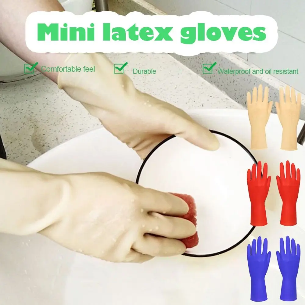 New Thickening 26CM Kids Work Gloves Rubber Red Yellow Blue Child Househeld Gloves Sleeveless Cleaning Gloves Washing Dishes